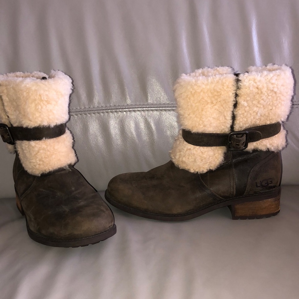 UGG Brown and Cream Winter Boots